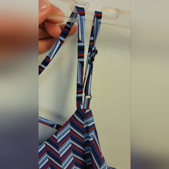 Charming Charlie white, read and blue Perfect shirt for July 4, Size 2 - Picture 5 of 5